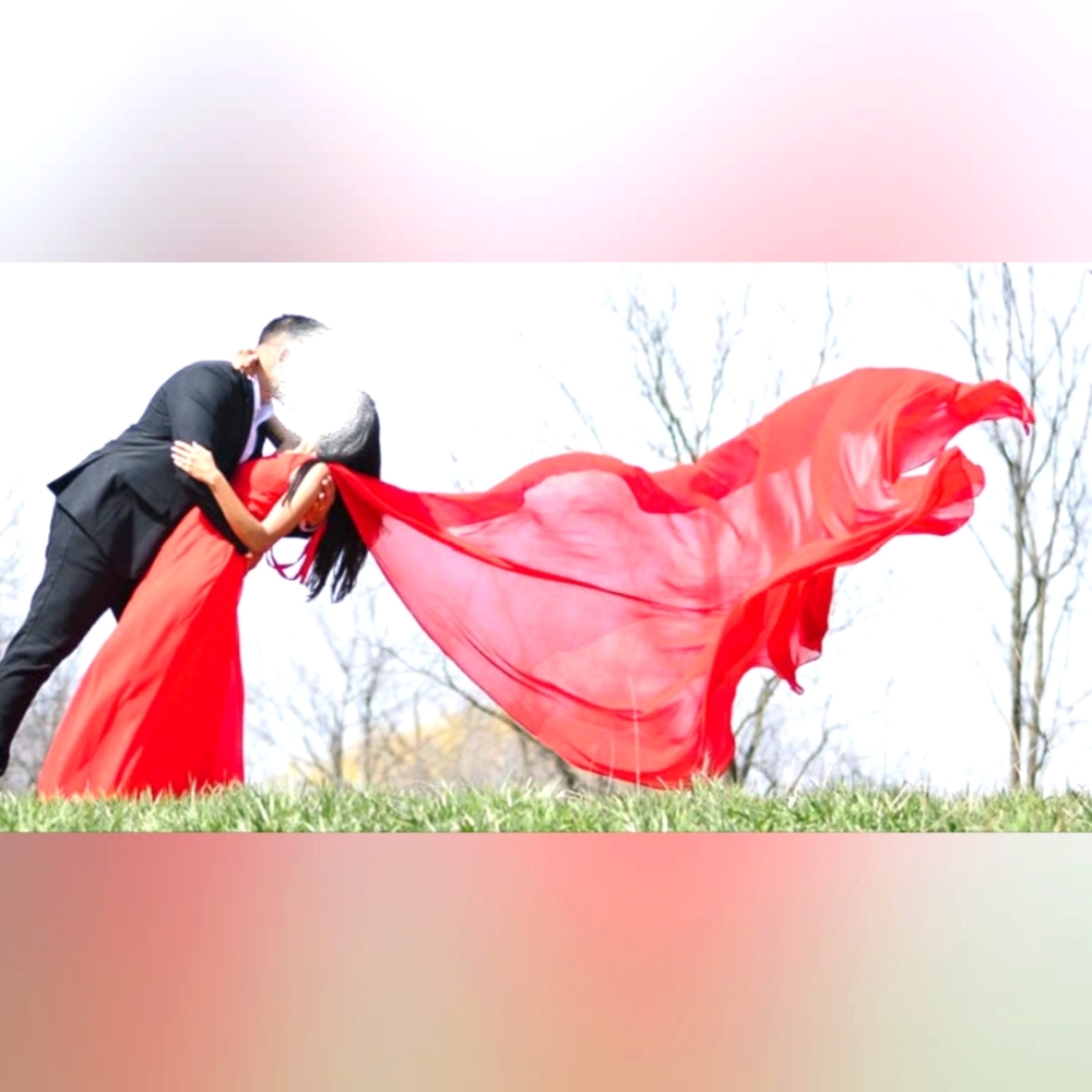 Red flying dress